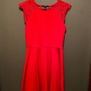 Red Lace Back Dress